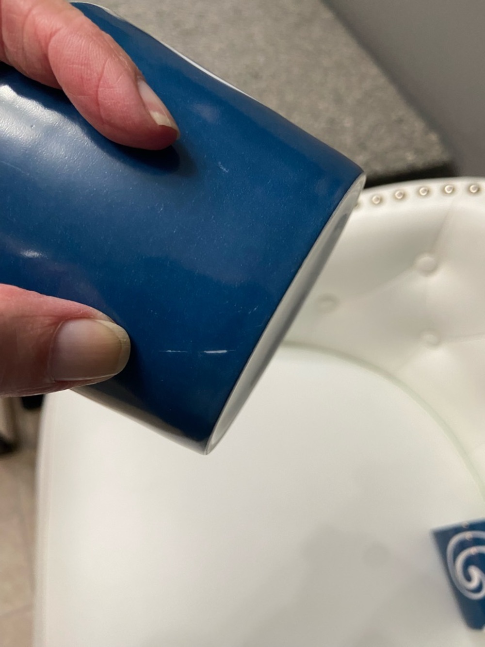 2 STARBUCKS 2008 Etched Blue Wave 🌊 Coffee Mug 13 Ounce Blue/White Collectible - Picture 14 of 17